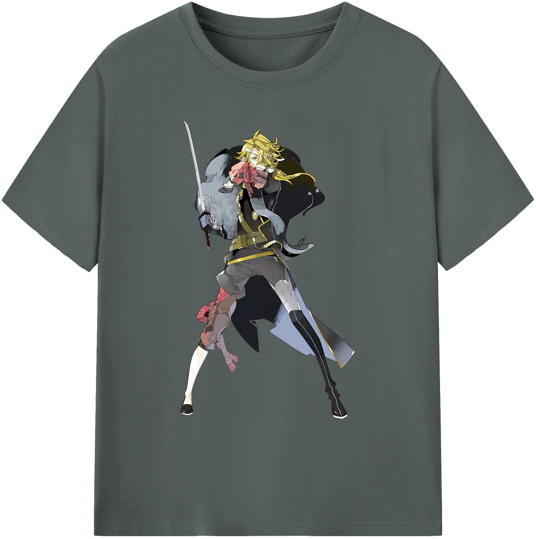 （画像用） 刀剣乱舞 Touken Ranbu 綿100％ メンズ半袖Tシャツ｜肌触りやわらか＆通気性